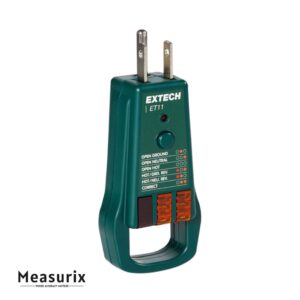 Extech ET11 GFCI Receptacle Tester for Type B Electrical Outlets